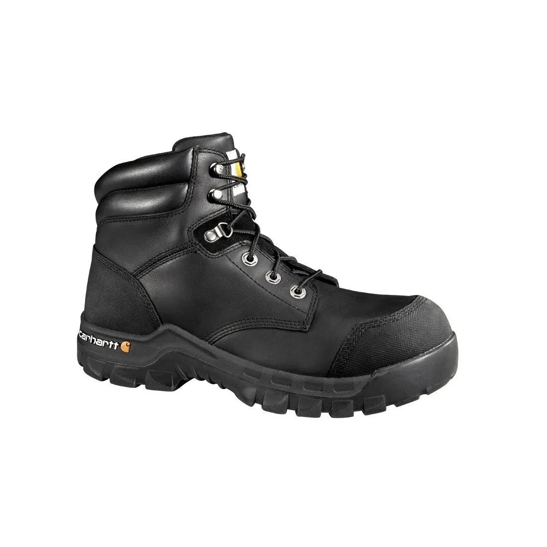 6" Rugged Flex Waterproof Composite Toe Work Boot Black