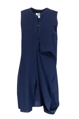 Acne Studios - Navy Deconstructed Shift Dress Sz 2