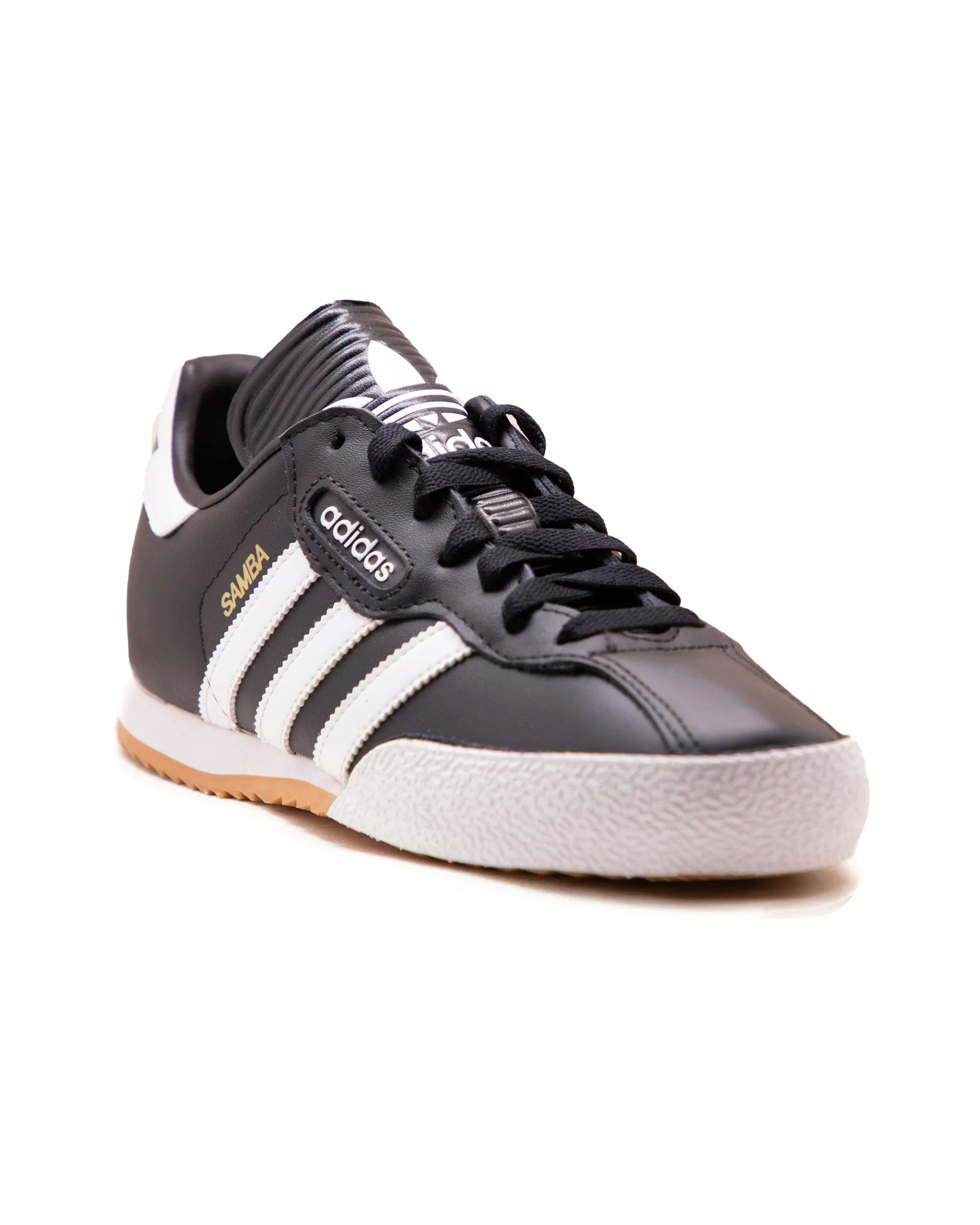 Adidas Samba Super Sneakers in Black and White with Leather Finish