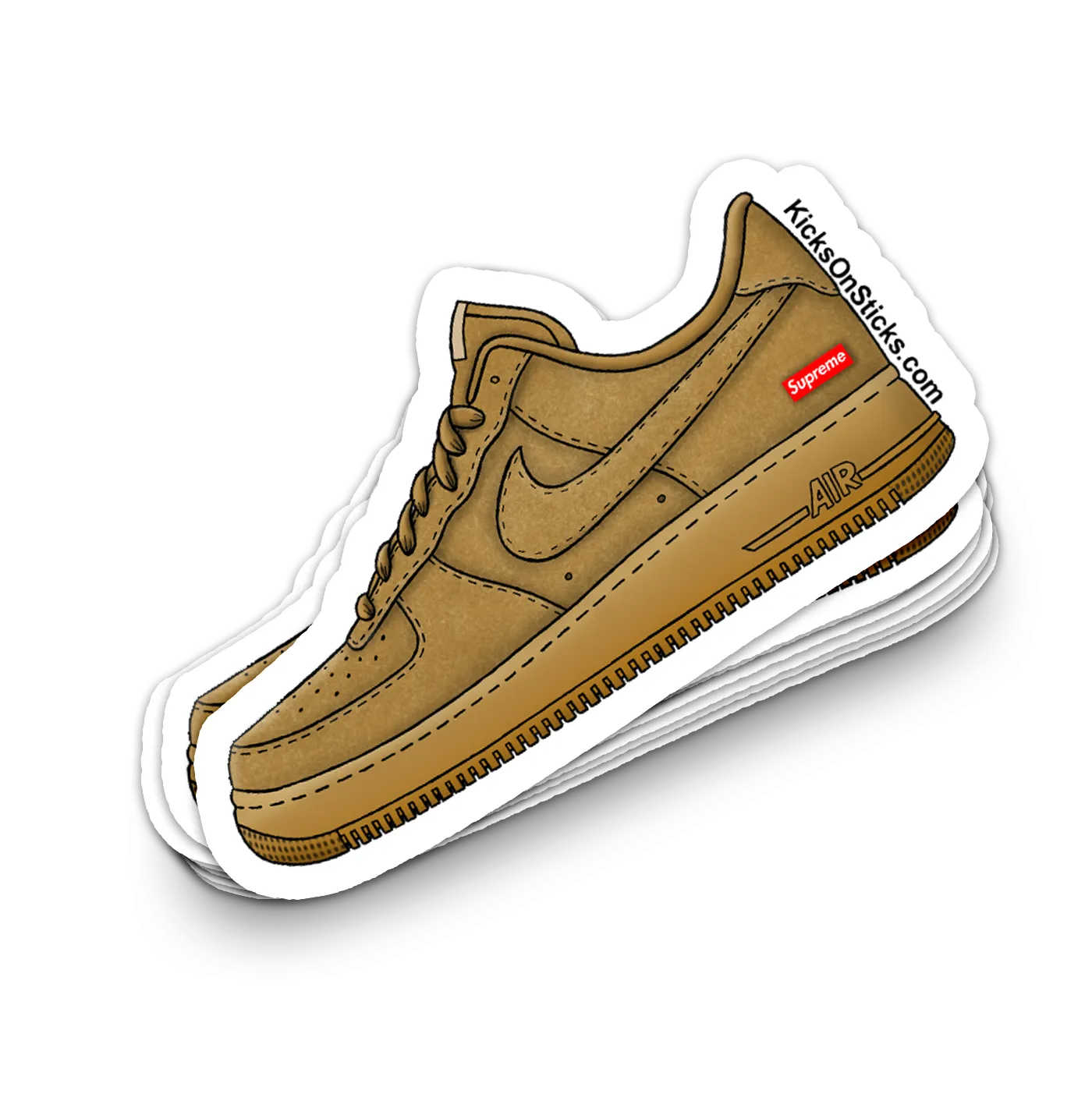 Air Force 1 Low "Supreme Wheat" Sneaker Sticker