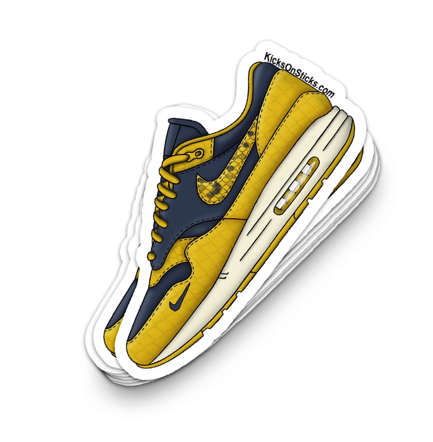 Air Max 1 "Michigan Head to Head" Sneaker Sticker