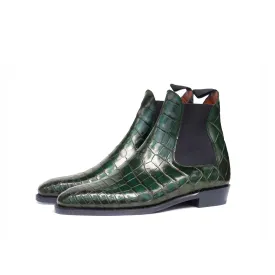 Alki Redux - MTO - Genuine Crocodile - Emerald Patina - LPB Last - Single Leather Sole