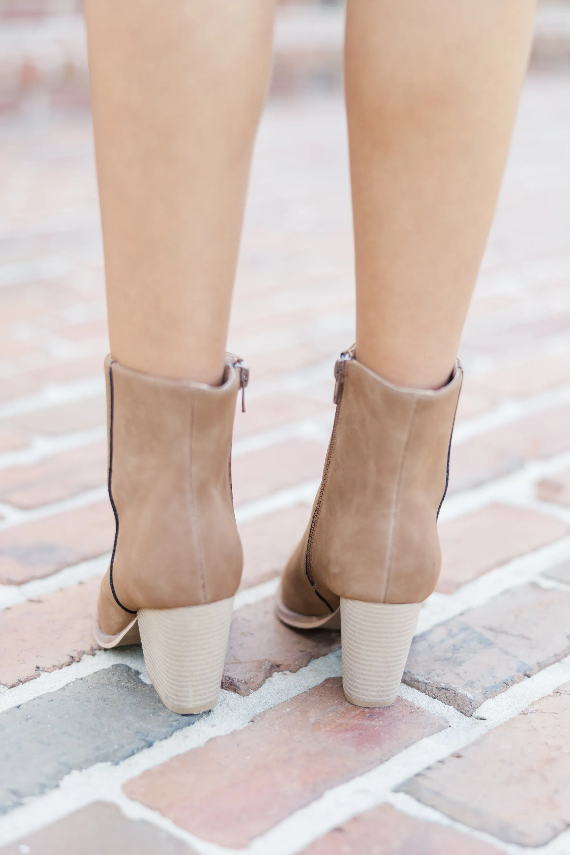 All You See Caramel Brown Booties