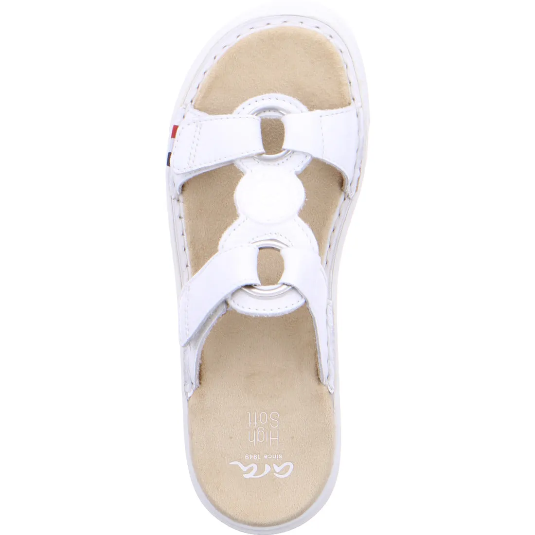 Ara Ladies Adjustable Mule Sandal White