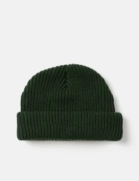 Article. Fisherman Rib Beanie Hat - Olive Green