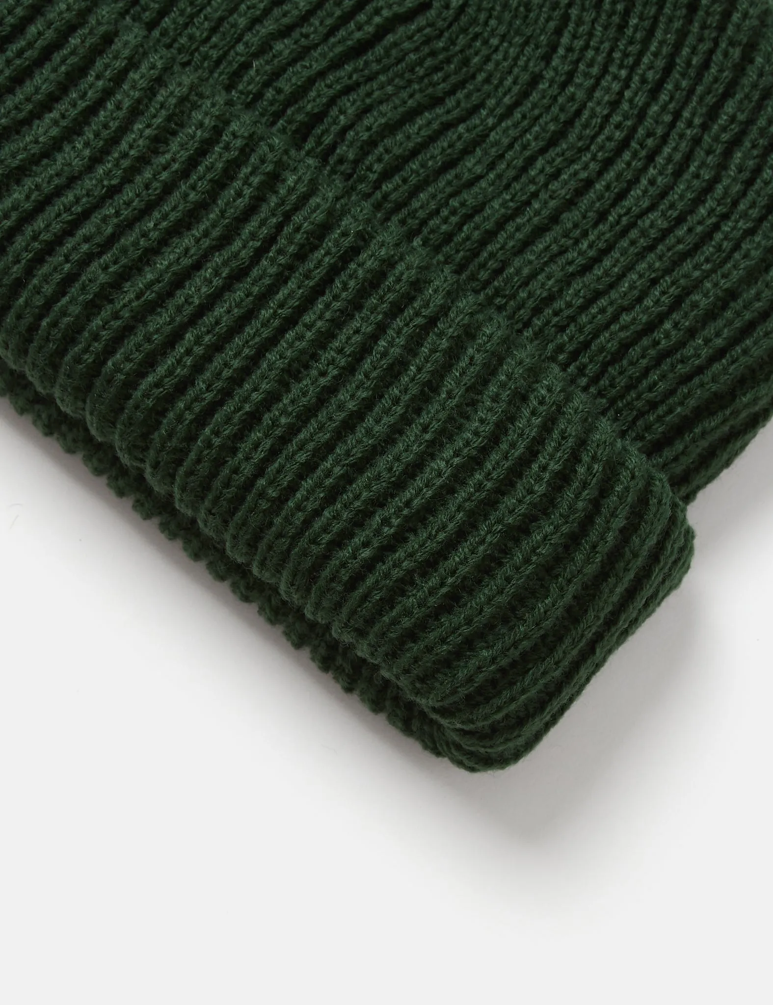 Article. Fisherman Rib Beanie Hat - Olive Green