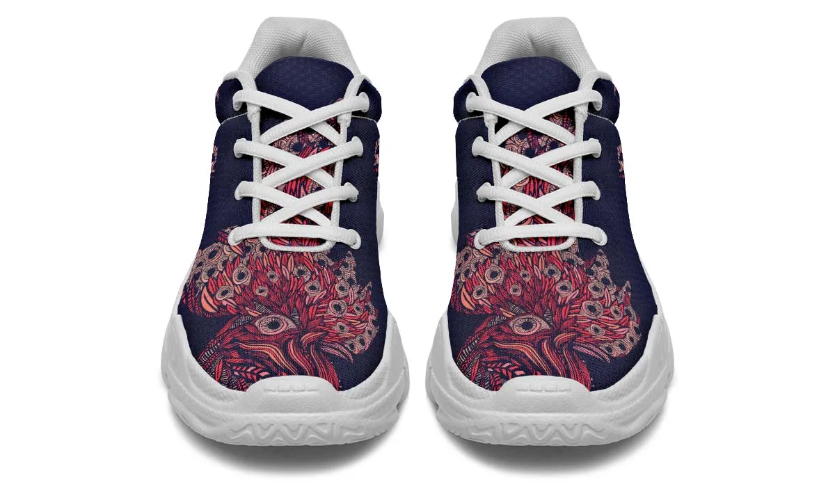 Artsy Rooster Chunky Sneakers