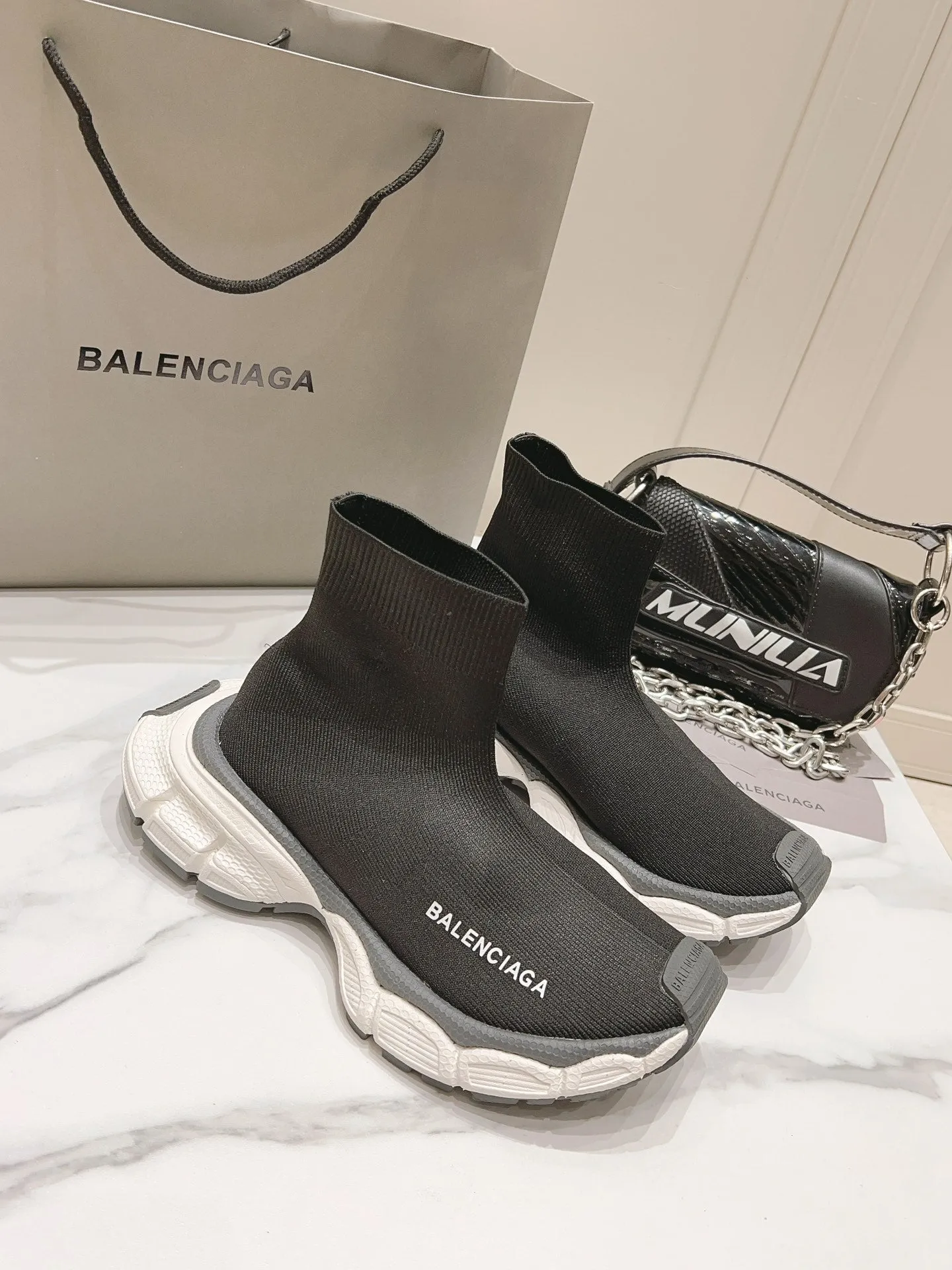 Balenciaga 3XL Sock Knit Sneakers Black