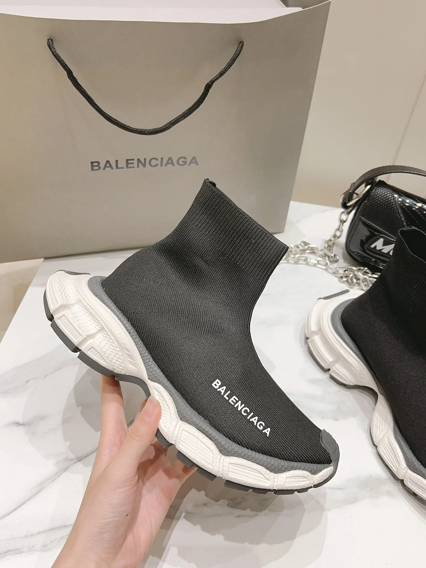 Balenciaga 3XL Sock Knit Sneakers Black