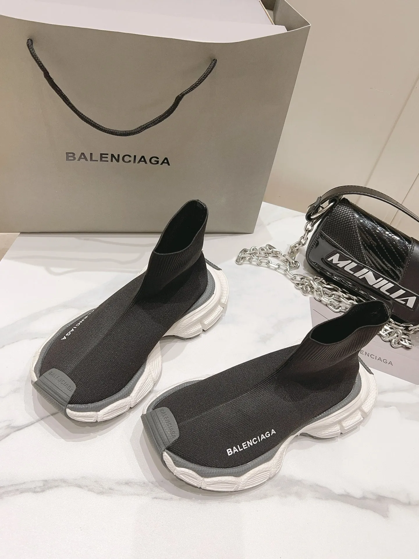 Balenciaga 3XL Sock Knit Sneakers Black