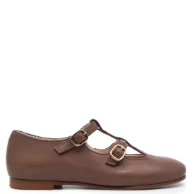 Beberlis Soft Brown Double Strap Mary Jane