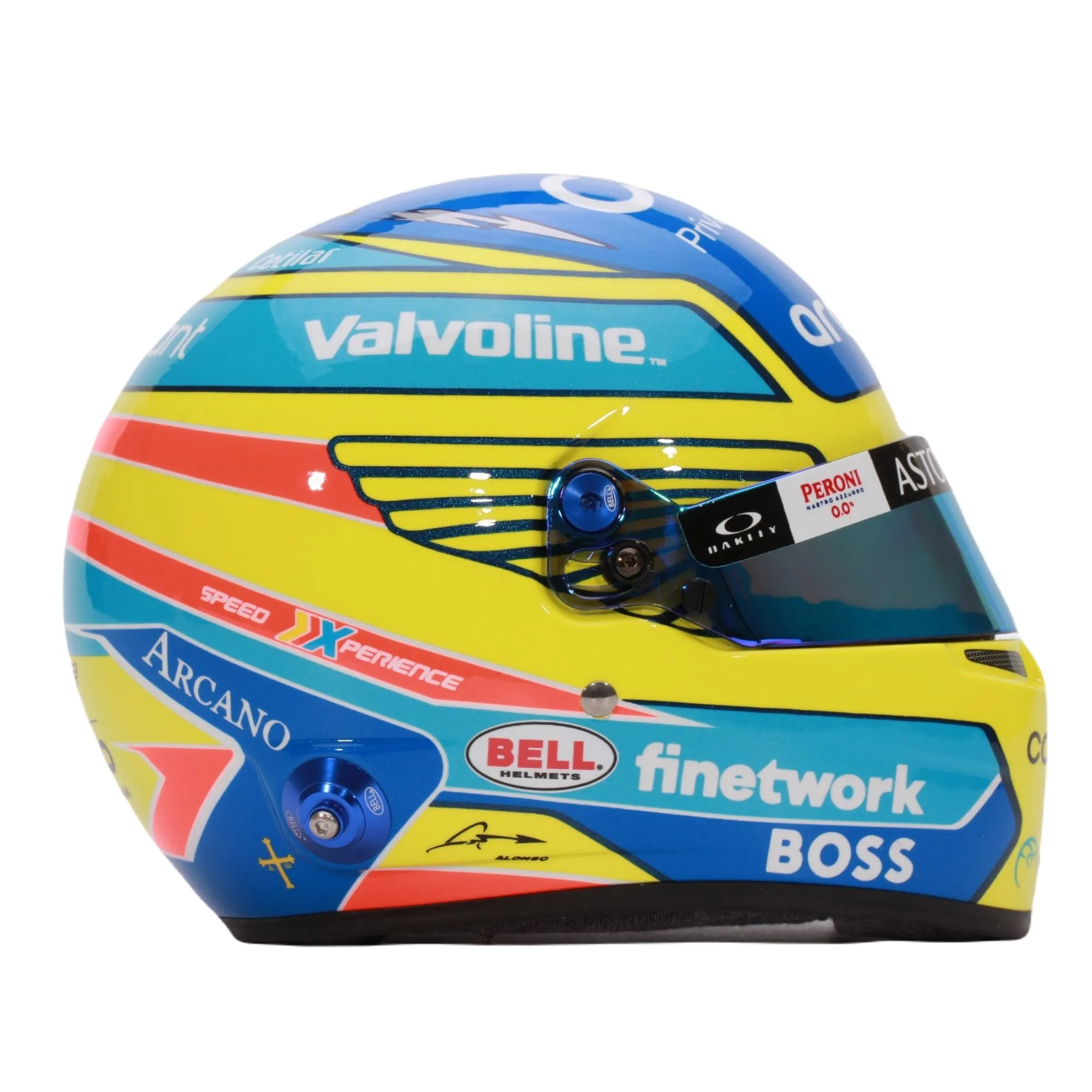 Bell 1:2 Scale F1 Mini Helmet Fernando Alonso 2024 Aston Martin