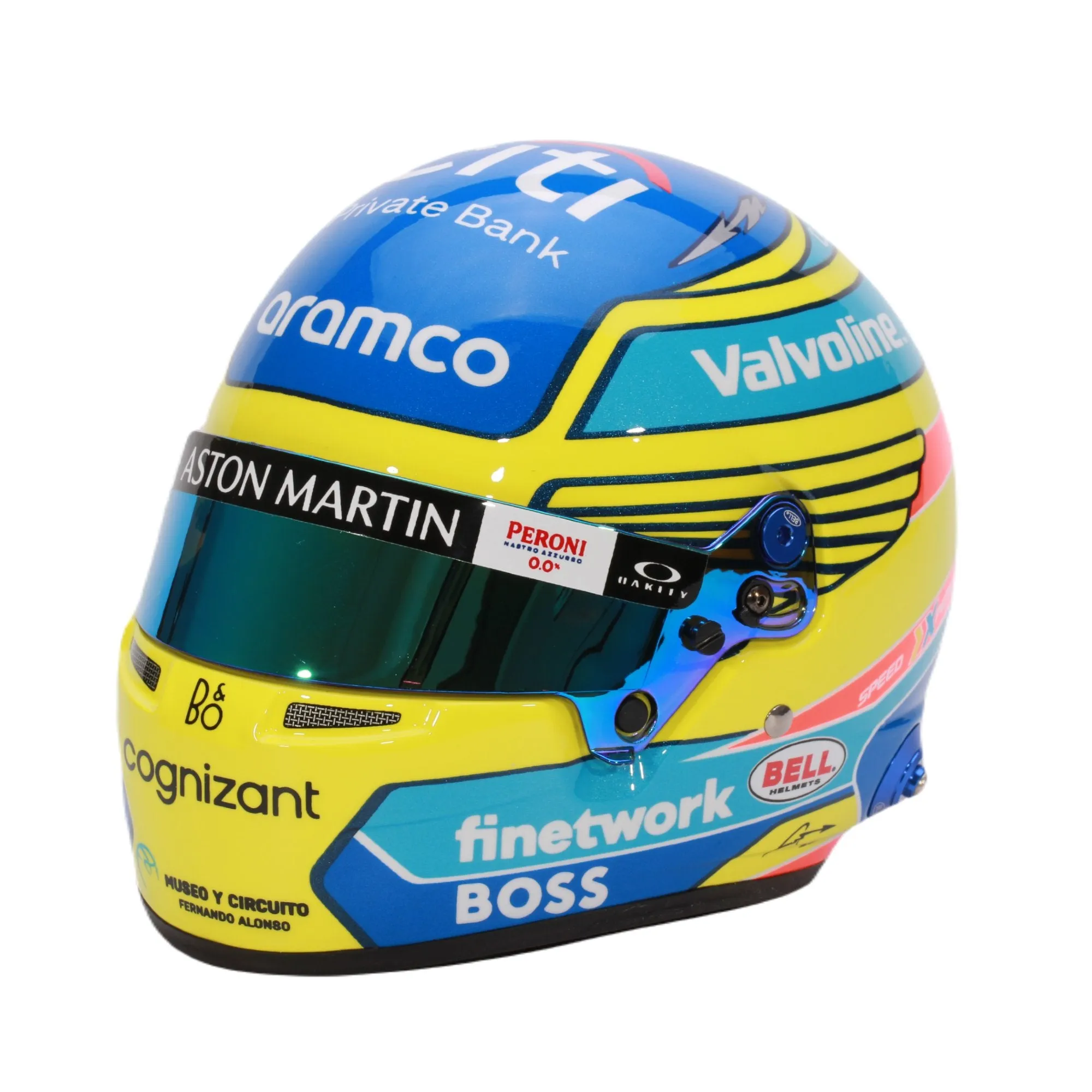 Bell 1:2 Scale F1 Mini Helmet Fernando Alonso 2024 Aston Martin