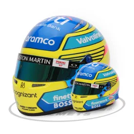 Bell 1:2 Scale F1 Mini Helmet Fernando Alonso 2024 Aston Martin