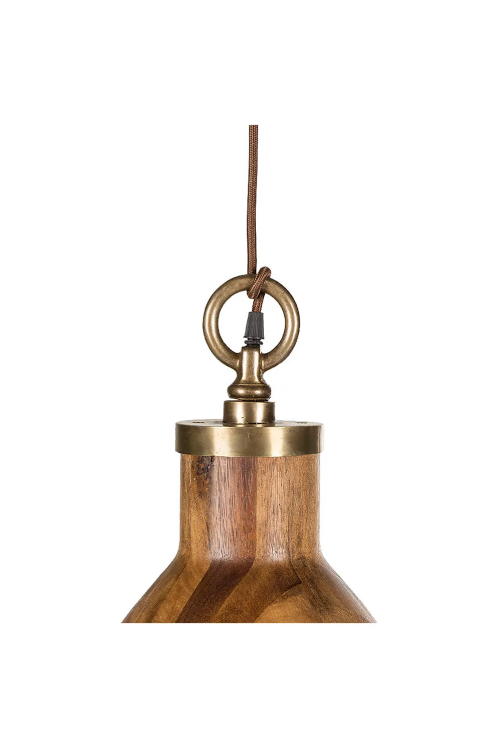 Bell Shaped Wooden Pendant Lamp L | Andrew Martin Big Sur