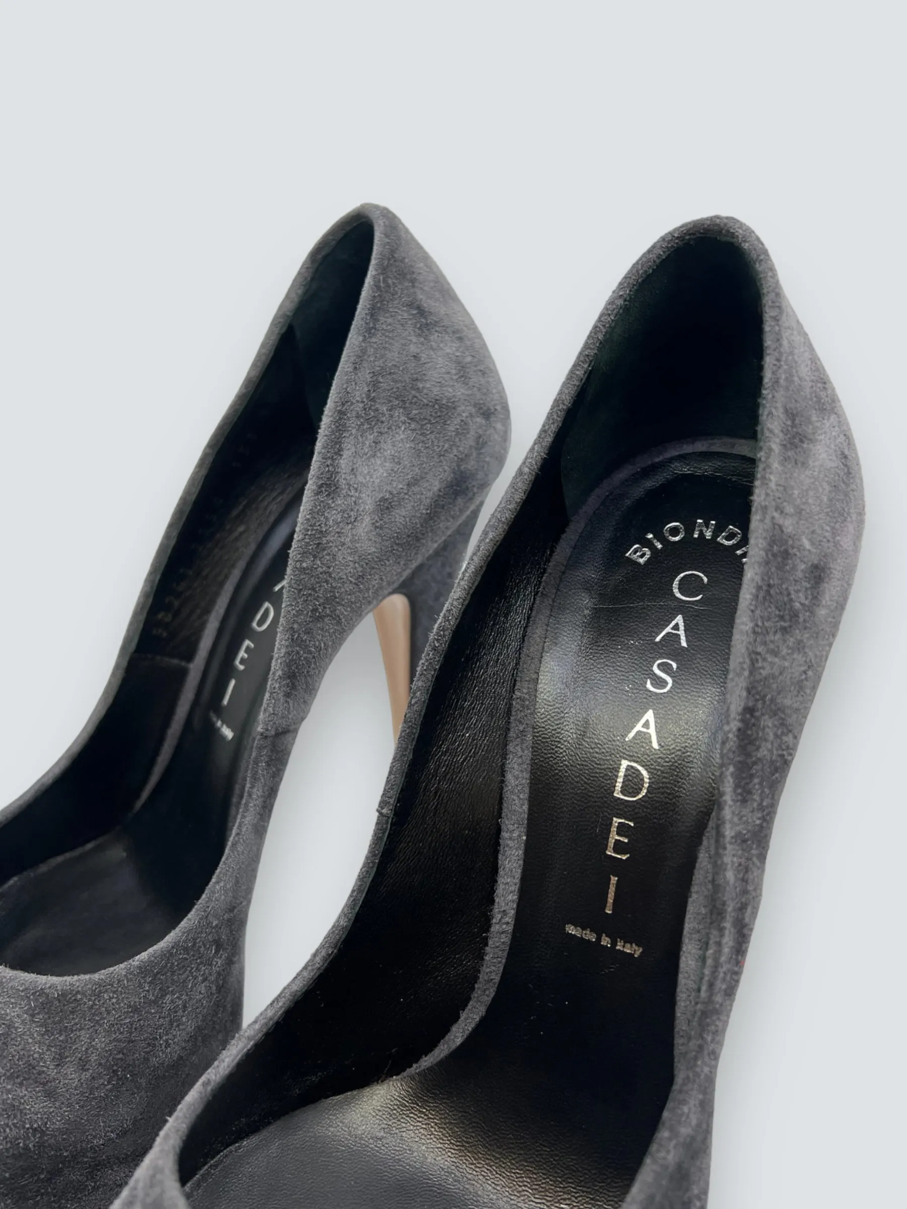 Biodini Casadei Size 36 Grey Suede Leather Shoes