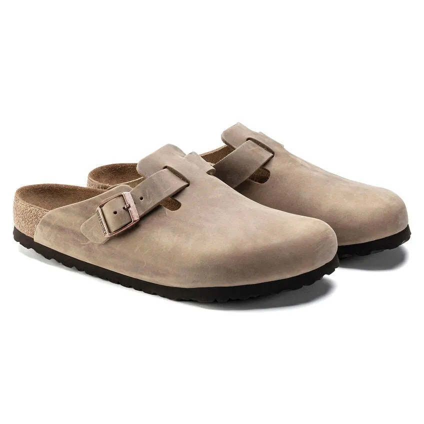 Birkenstock Boston Soft Footbed in Tobacco Oiled Leather - Premium Comfort and Style