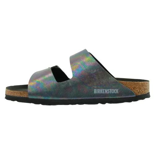 Birkenstock Narrow Fit Sandals - Arizona MF Indescent  - Black