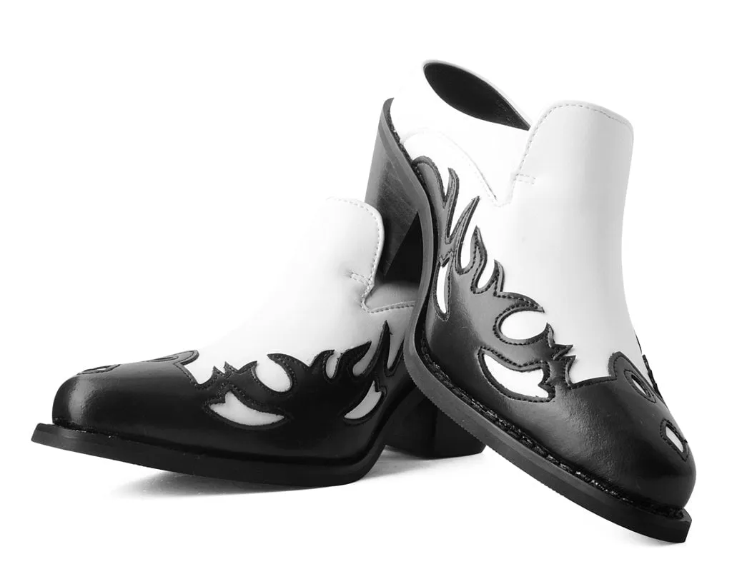 Black & White Flame Western Mule