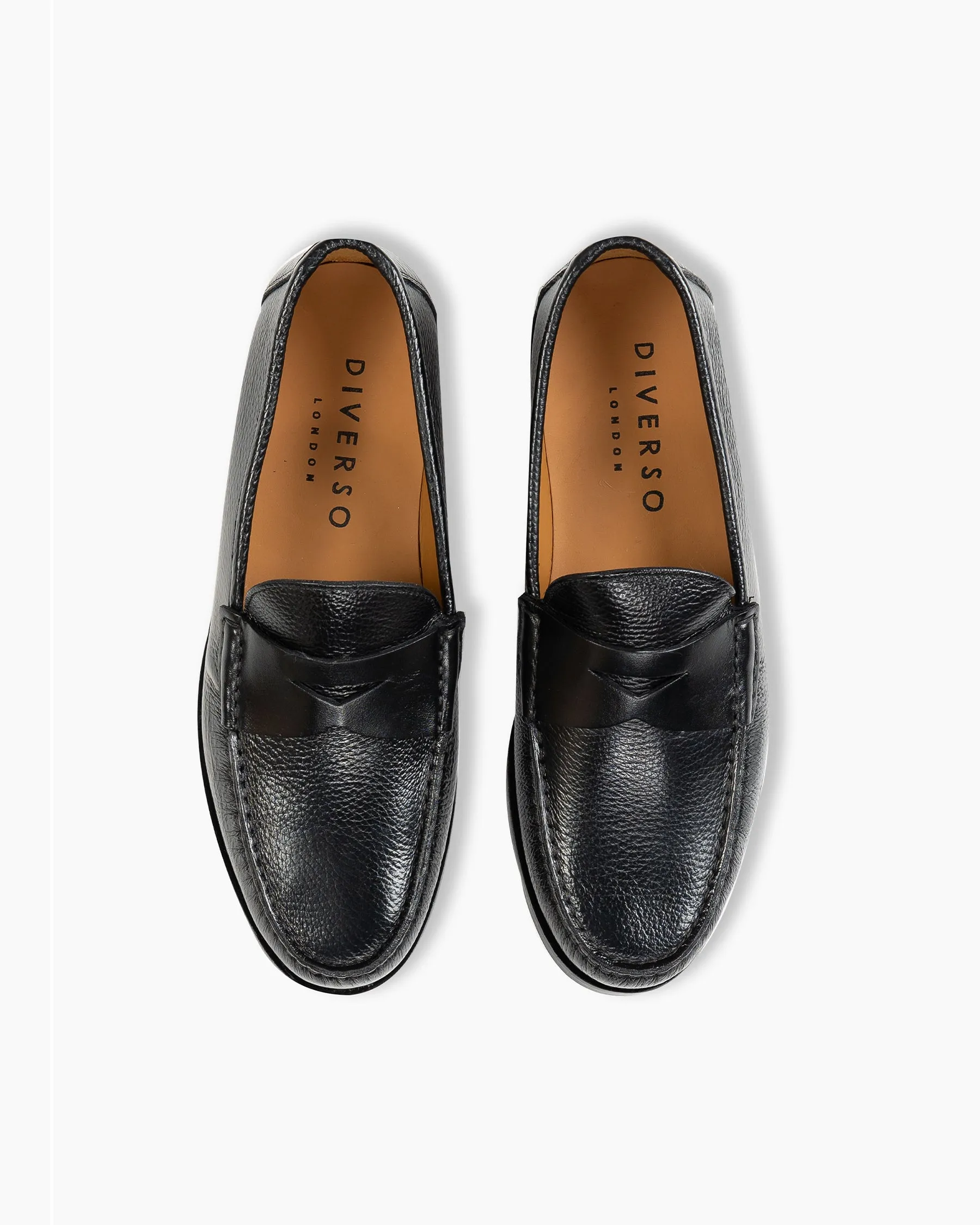 Black Calf Leather Penny Loafer