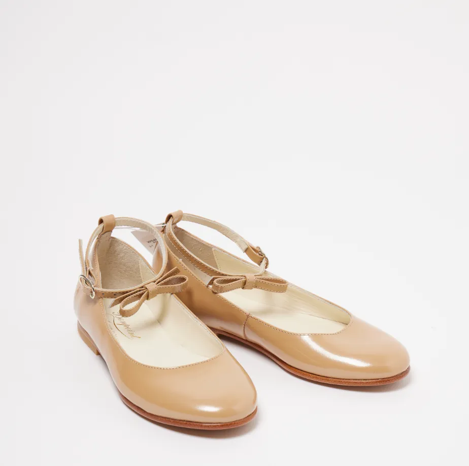 Bonpoint Nude Ankle Bow Mary Jane