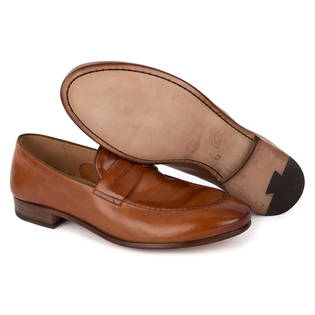 BRIAN 61011<br>Tan horse loafers