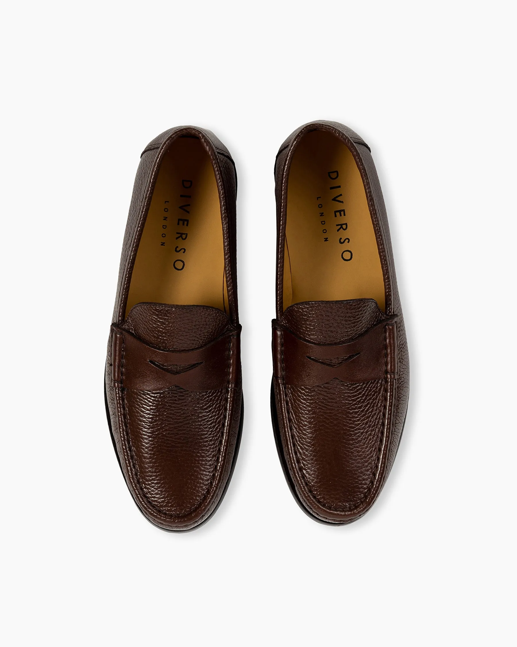 Brown Calf Leather Penny Loafer