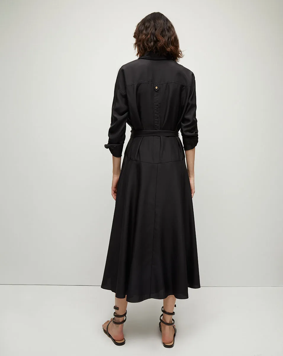 Camille Silk Shirtdress