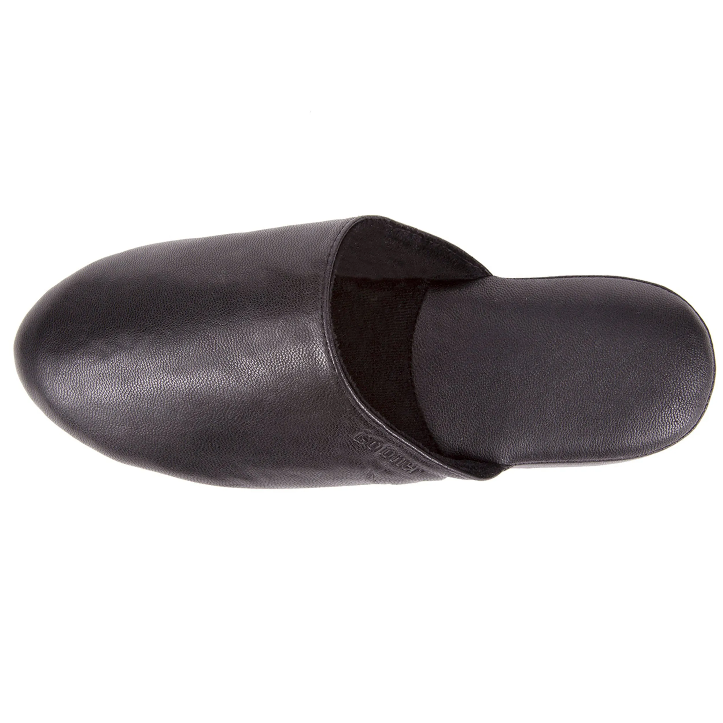 Chaussons mules en Cuir Homme Noir