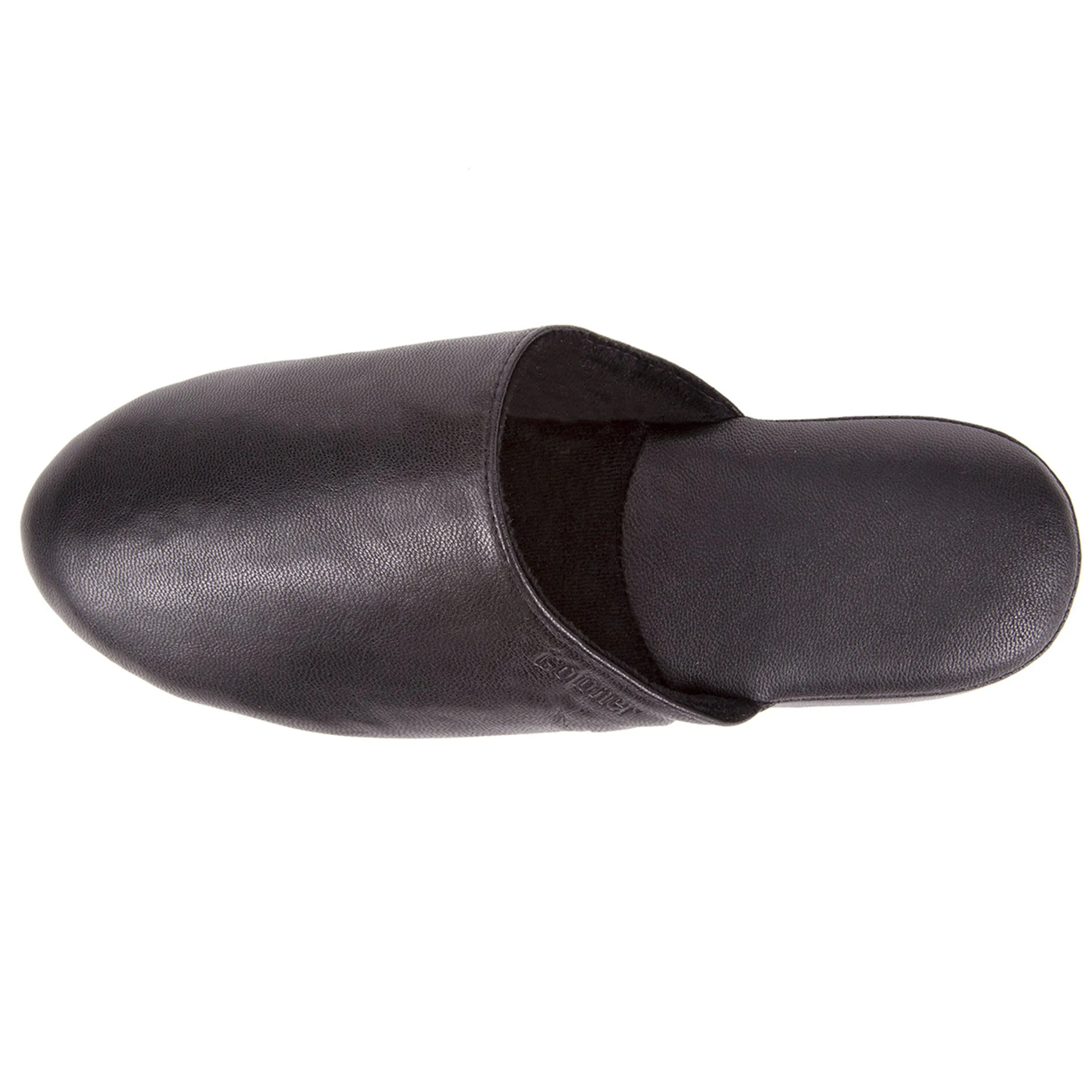 Chaussons mules en Cuir Homme Noir