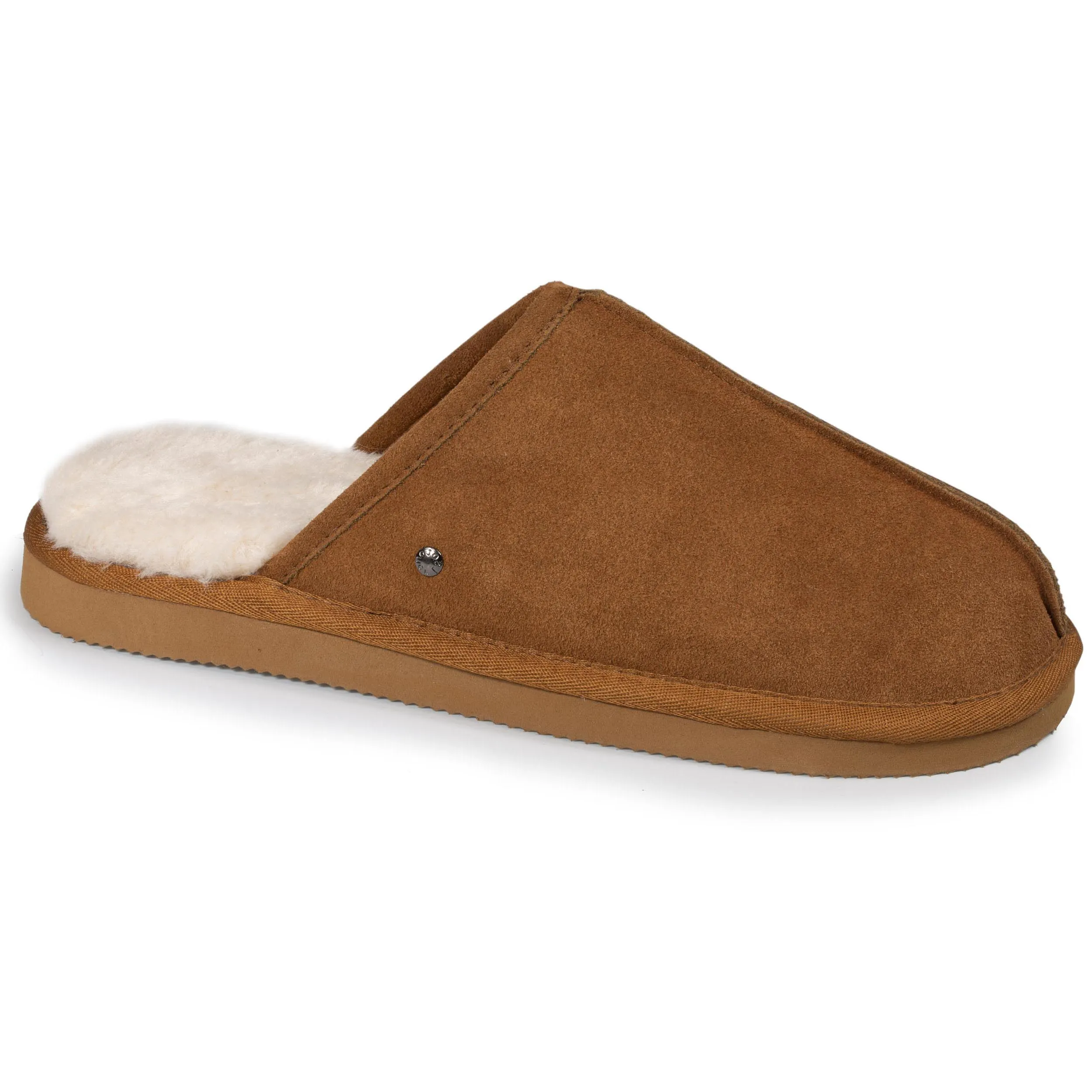 Chaussons mules Homme Cuir Camel