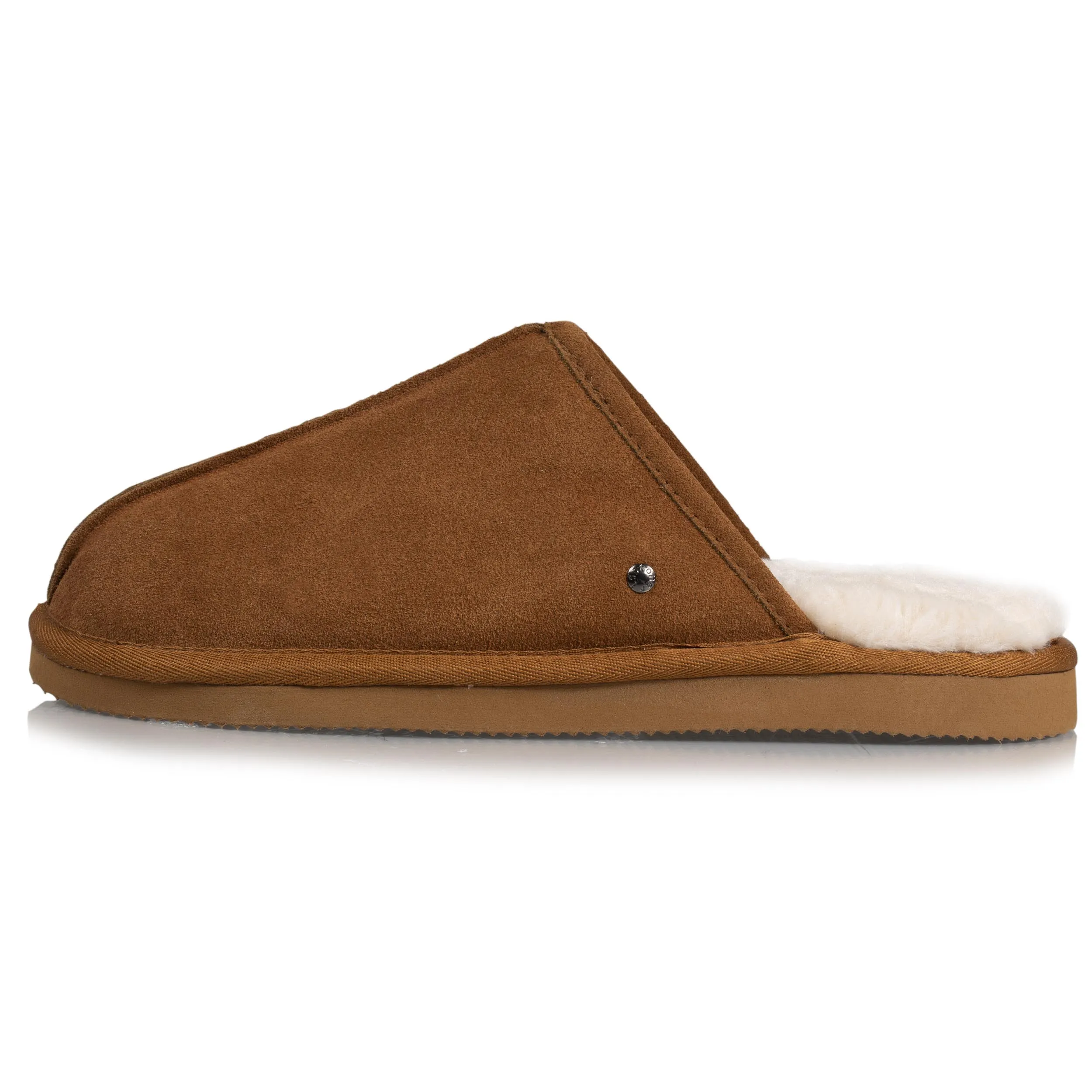 Chaussons mules Homme Cuir Camel