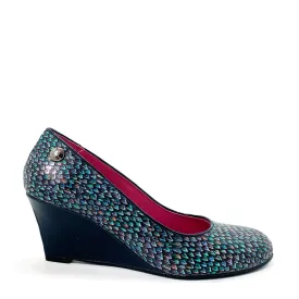 Chavalier-Blue multi wedge shoe