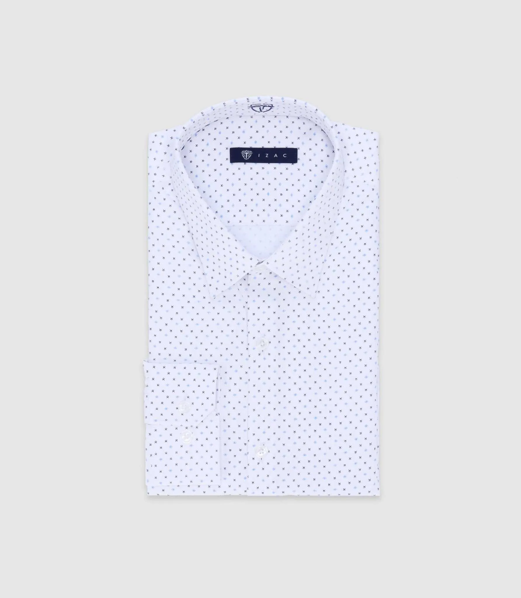 Chemise avec motifs blanche