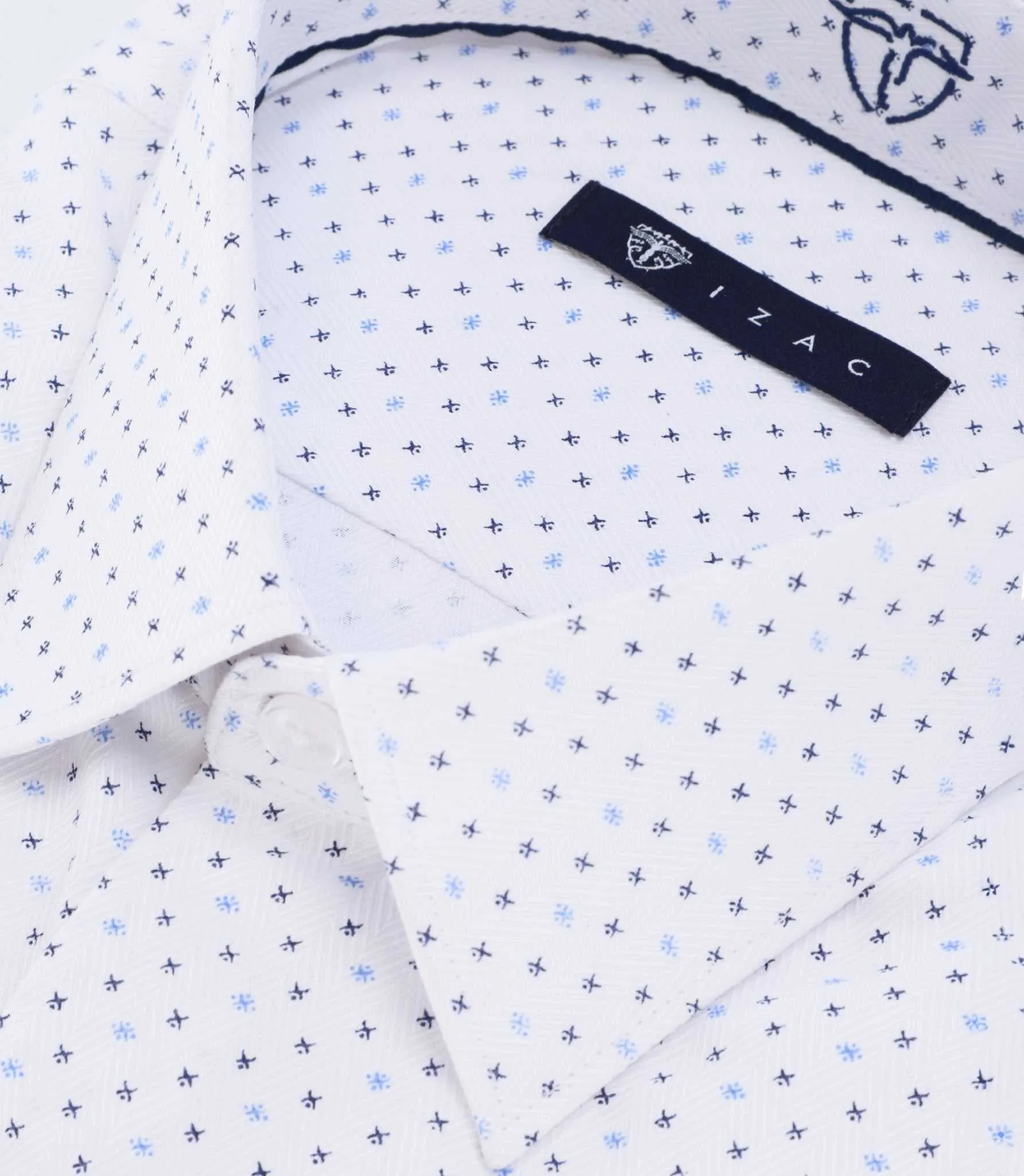 Chemise avec motifs blanche