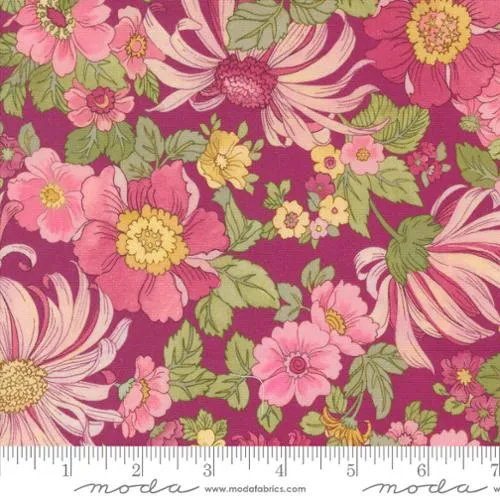 Cotton Fabric CHELSEA GARDEN Mulberry 33740 15 by Moda Fabrics