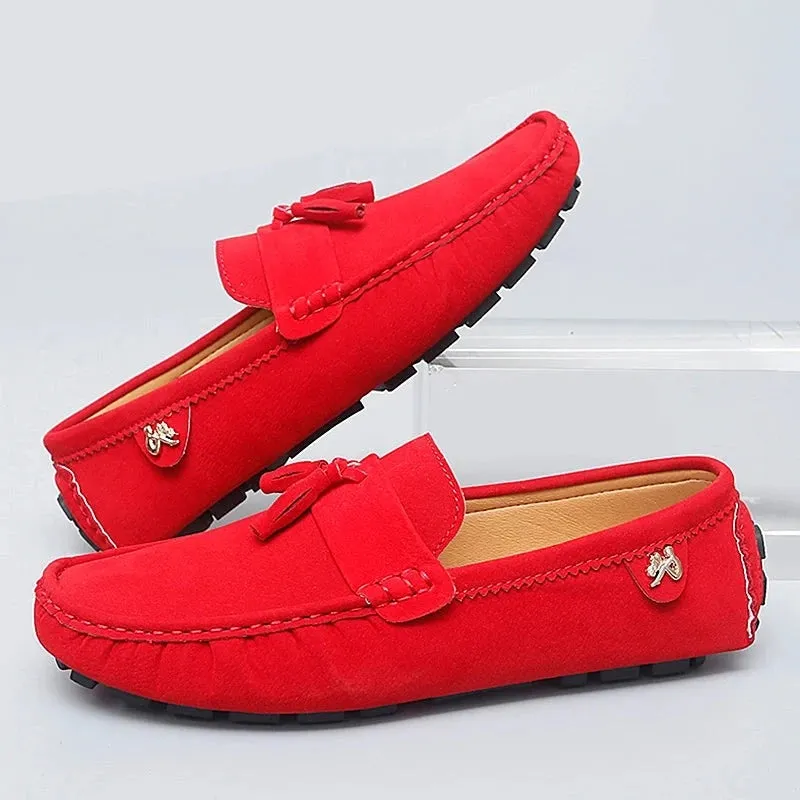 Couple Fashion Casual Shoes Handmade High Quality PU Leather Slip-on Comfortable Breathable Loafers Large Size 35-48