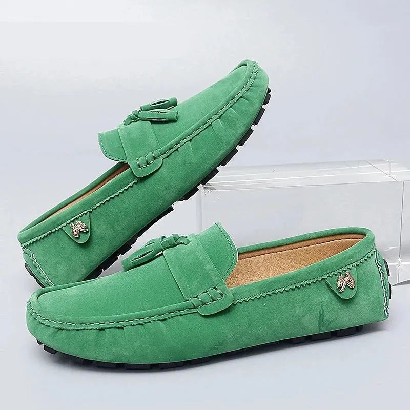 Couple Fashion Casual Shoes Handmade High Quality PU Leather Slip-on Comfortable Breathable Loafers Large Size 35-48