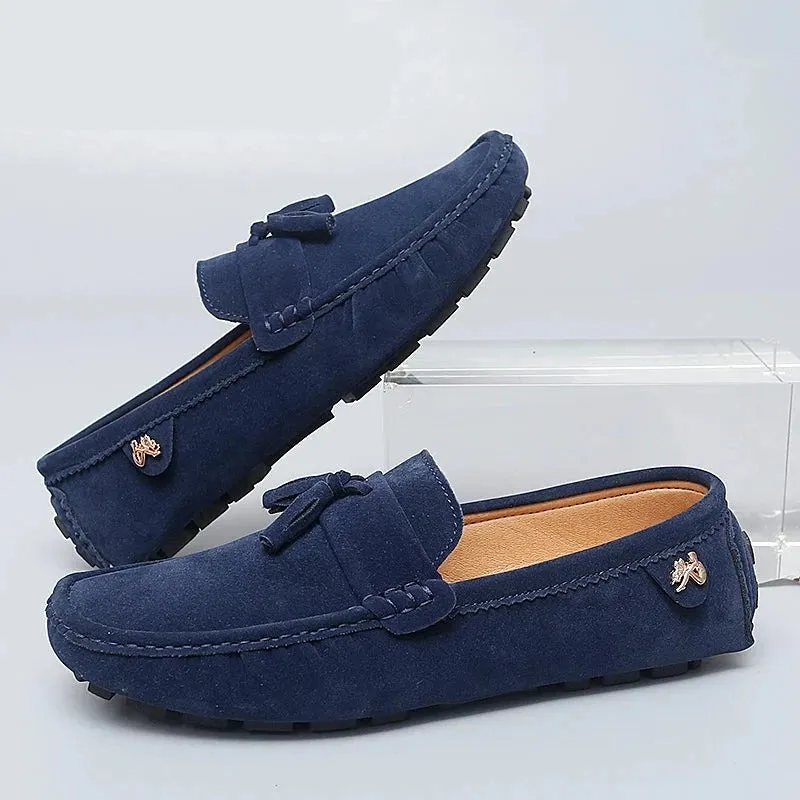 Couple Fashion Casual Shoes Handmade High Quality PU Leather Slip-on Comfortable Breathable Loafers Large Size 35-48