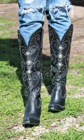 Cowgirl Kim Custom Black Sunshine Boots by Lane Boots