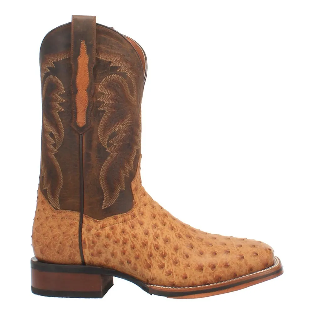 Dan Post Saddle Ostrich Kershaw 11" Square Toe Mens Boot