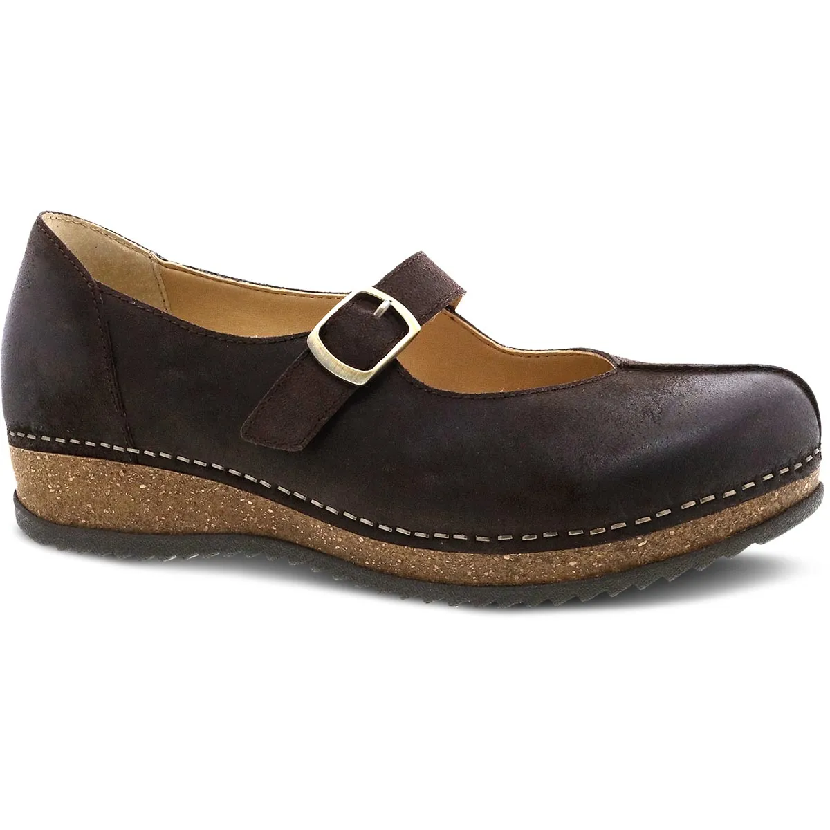 Dansko Mika Mary Jane - Chocolate Burnished Suede