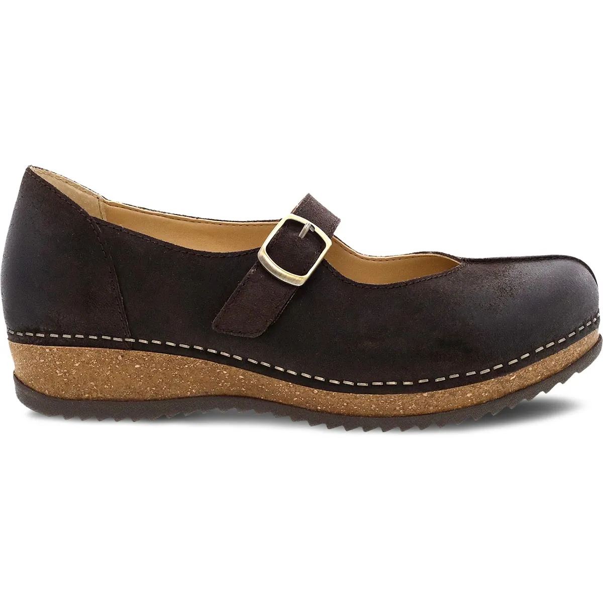 Dansko Mika Mary Jane - Chocolate Burnished Suede