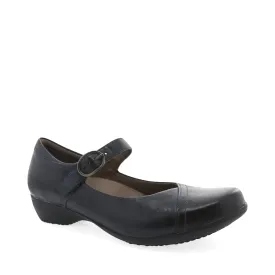 Dansko Women's Fawna Leather Mary Jane in Navy