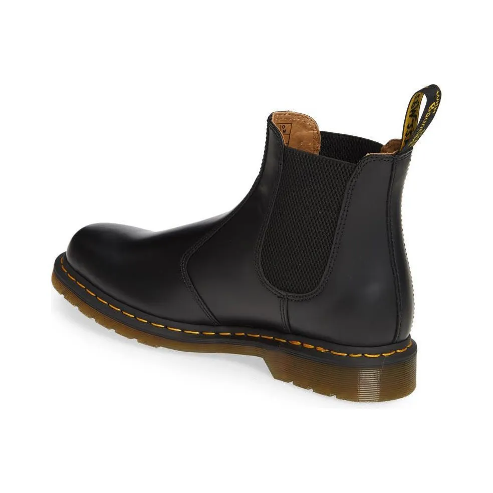 Dr. Martens Women's 2976 Chelsea Boot Black Leather/Yellow Stitching