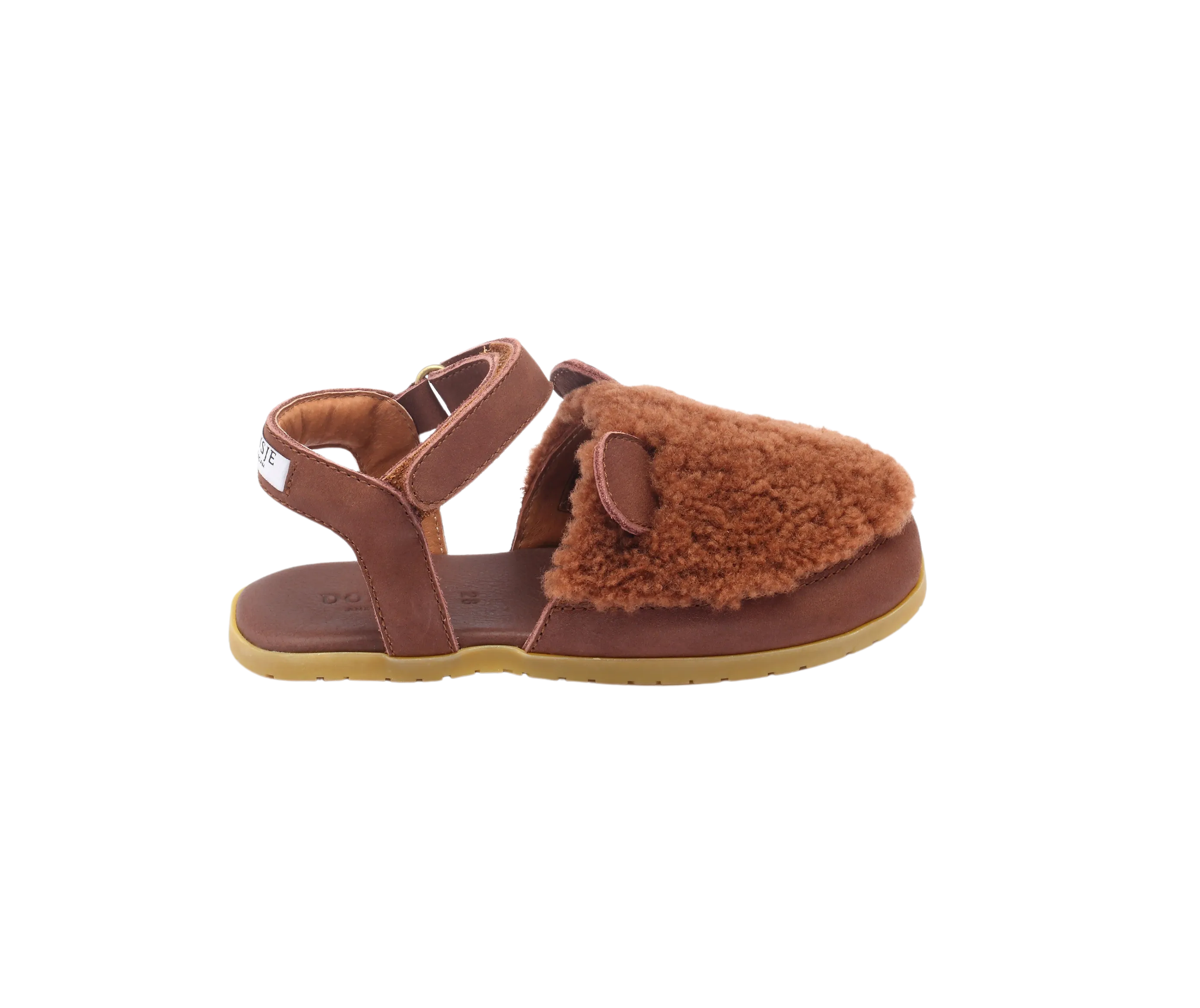 Els Sandals | Bear | Brown Curly Sheep Wool