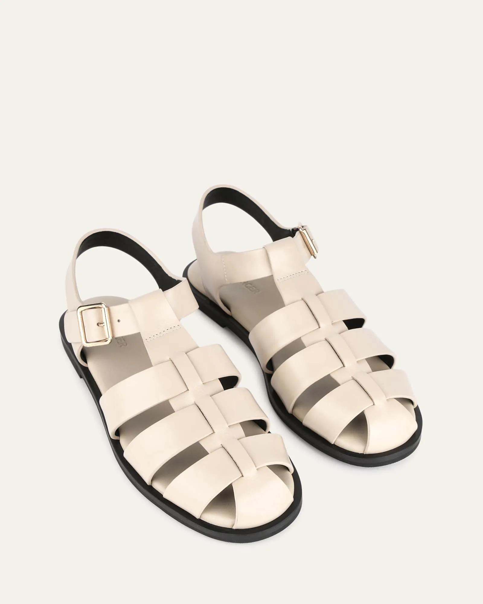 FINN FLAT SANDALS SAND LEATHER