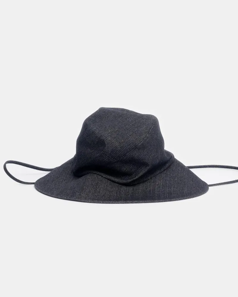 Fisherman Hat in Black Denim