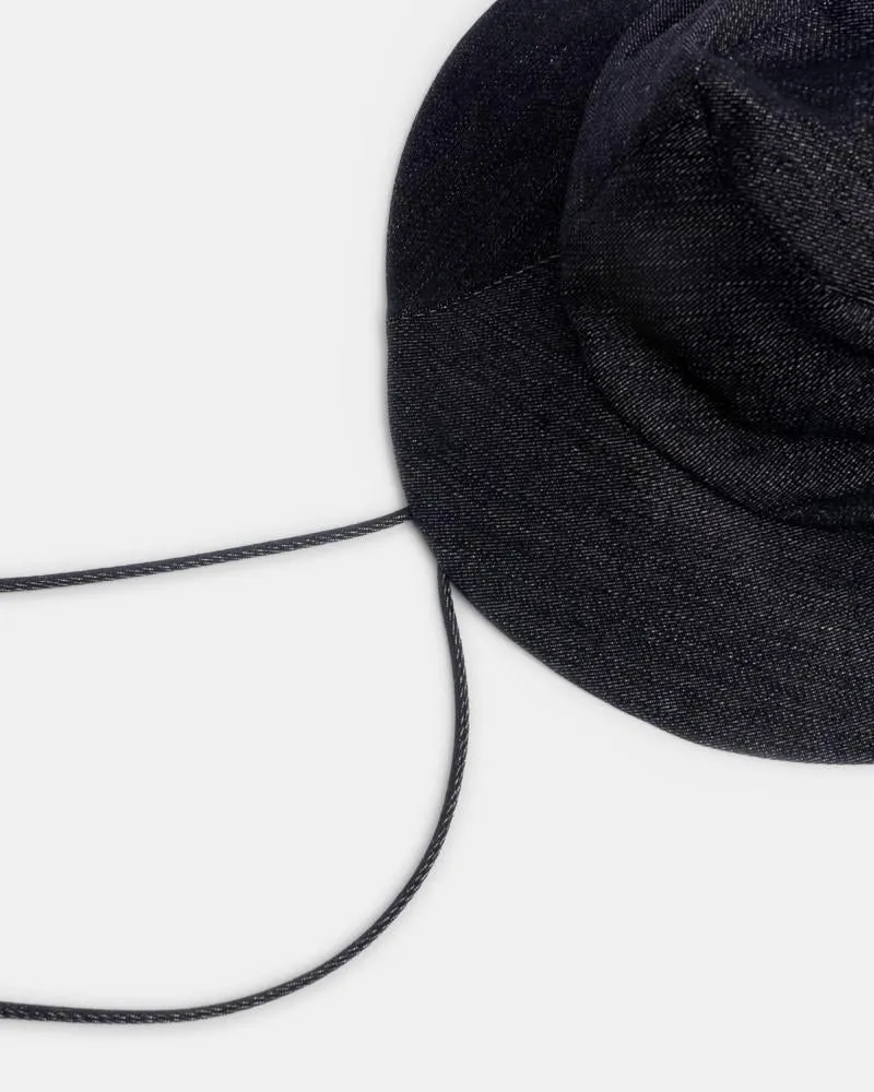 Fisherman Hat in Black Denim