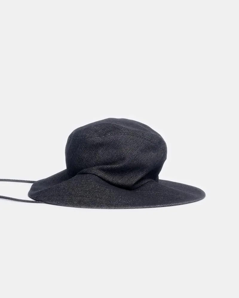 Fisherman Hat in Black Denim